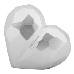 Vază elegantă cu inimă argintie 19x9x18 cm