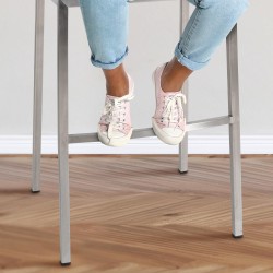 Scaun de bar din material textil Damaso E cu bază cu 4 picioare2