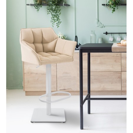 Scaun de bar din material textil Damaso W2